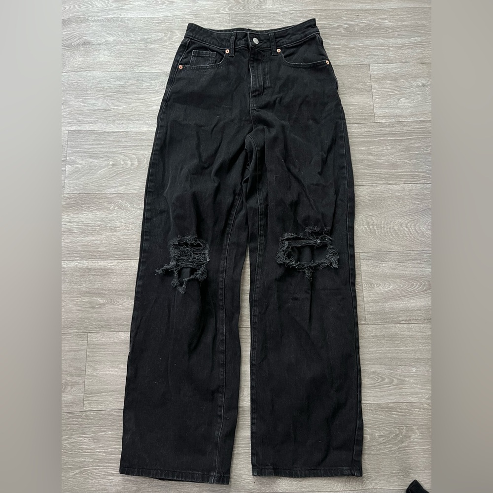 Wild Fable High Rise Black Ripped Jeans